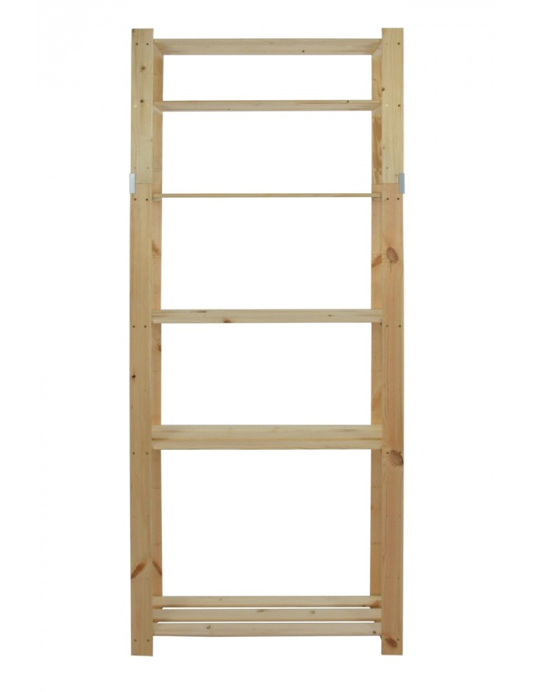 regały seria B - Regał sosnowy B-27 200x80x30, 6 półek ażurowych - product MODO24.PL 2