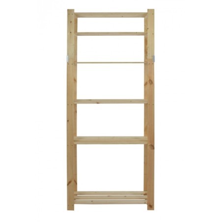 Regał sosnowy B-27 200x80x30, 6 półek ażurowych
