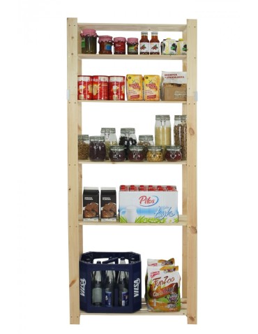 regały seria B - Regał sosnowy B-27 200x80x30, 6 półek ażurowych - product 5