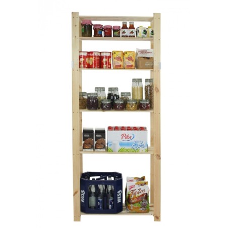 Regał sosnowy B-27 200x80x30, 6 półek ażurowych