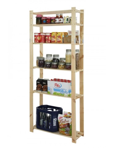 regały seria B - Regał sosnowy B-27 200x80x30, 6 półek ażurowych - product 6