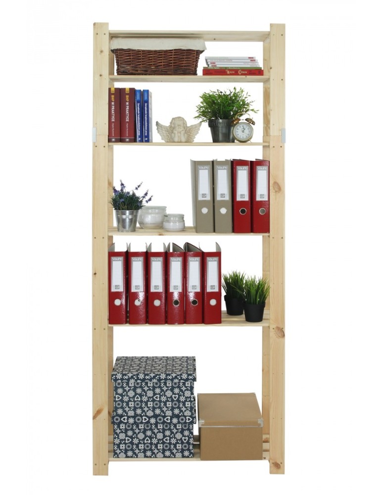 regały seria B - Regał sosnowy B-27 200x80x30, 6 półek ażurowych - product MODO24.PL 9