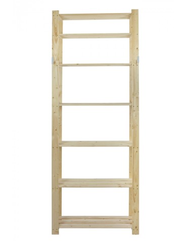 Regał sosnowy B-28 220x80x30, 7 półek ażurowych, - product 2