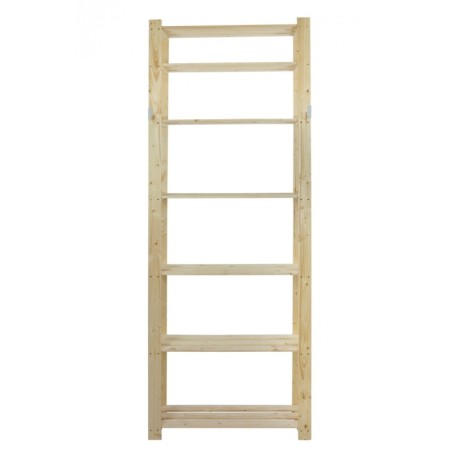 Regał sosnowy B-28 220x80x30, 7 półek ażurowych,