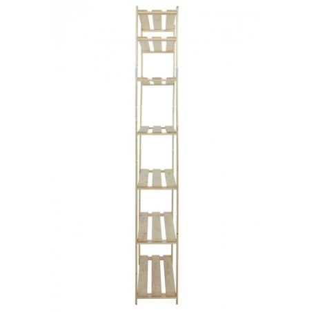 Regał sosnowy B-28 220x80x30, 7 półek ażurowych,