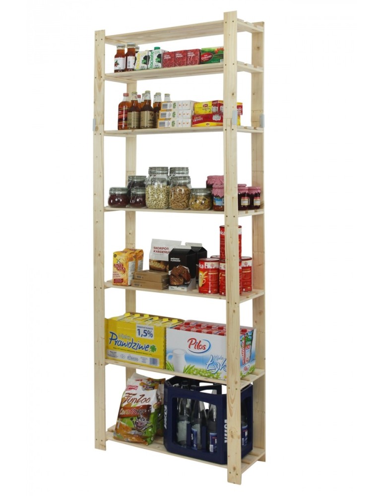 regały seria B - Regał sosnowy B-28 220x80x30, 7 półek ażurowych, - product MODO24.PL 5