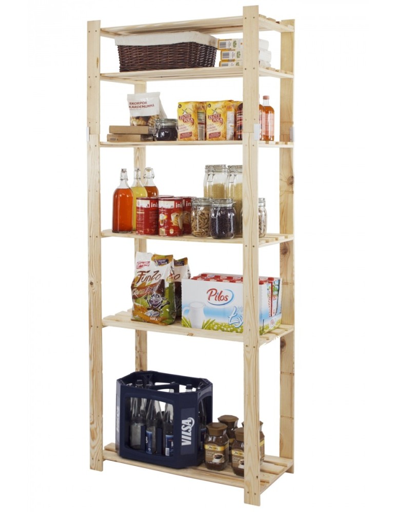 regały seria B - Regał sosnowy B-29 200x80x38, 6 ażurowych półek - product MODO24.PL 5