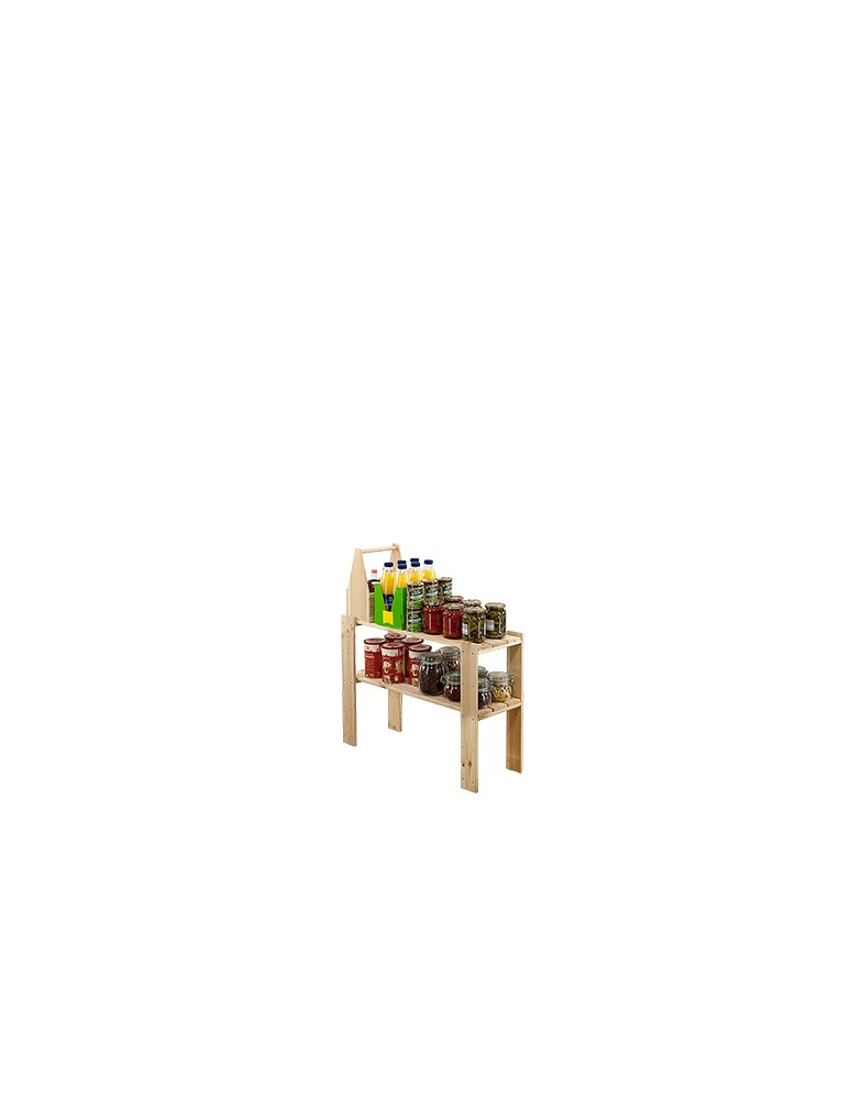 seria MAXI - Regał drewniany modułowy z półką ażurową  Maxi 2L - produkt MODO24.PL 1