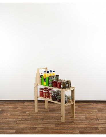 seria MAXI - Regał drewniany modułowy z półką ażurową  Maxi 2L - product 7