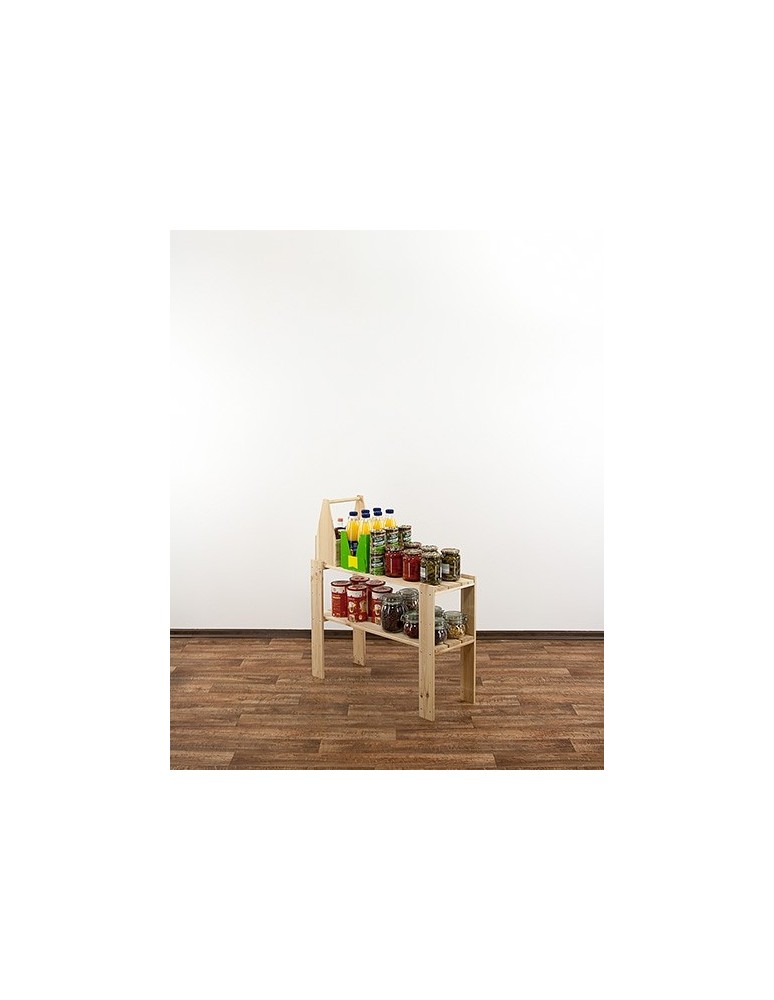 seria MAXI - Regał drewniany modułowy z półką ażurową  Maxi 2L - product MODO24.PL 7