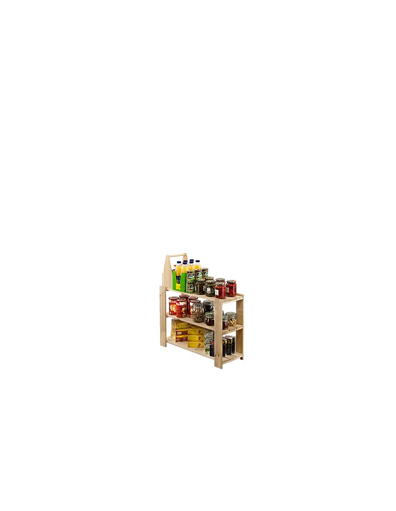 seria MAXI - Regał drewniany do spiżarni Maxi 2L+ trzypiętrowy - produkt MODO24.PL 1