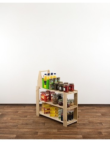 seria MAXI - Regał drewniany do spiżarni Maxi 2L+ trzypiętrowy - product 7