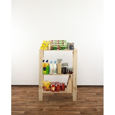 Regał drewniany do zabudowy z półką ażurową  Maxi 3L