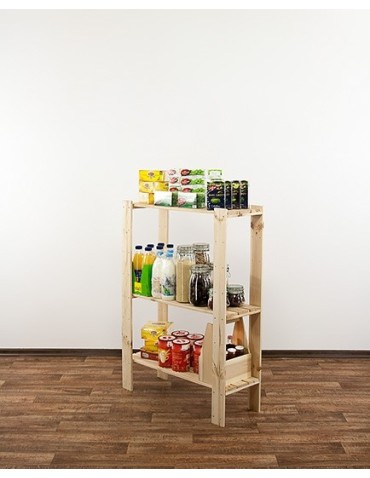 seria MAXI - Regał drewniany do zabudowy z półką ażurową  Maxi 3L - product 6