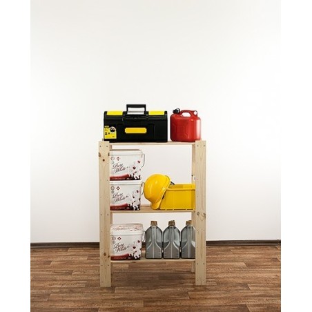 Regał drewniany do zabudowy z półką ażurową  Maxi 3L