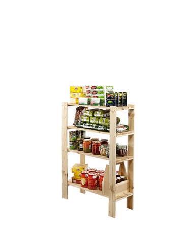 Regał drewniany do warsztatu Maxi 3L+ z ażurowymi półkami