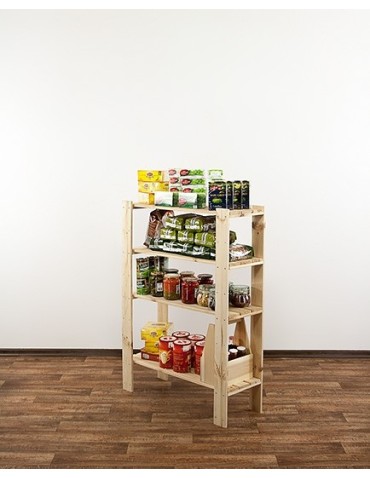 seria MAXI - Regał drewniany do warsztatu Maxi 3L+ z ażurowymi półkami - product 7