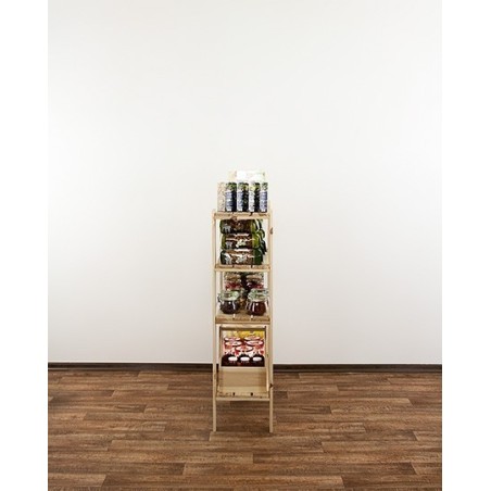 Regał drewniany do warsztatu Maxi 3L+ z ażurowymi półkami