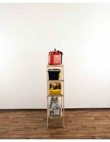 seria MAXI - Regał drewniany do warsztatu Maxi 3L+ z ażurowymi półkami - product 8