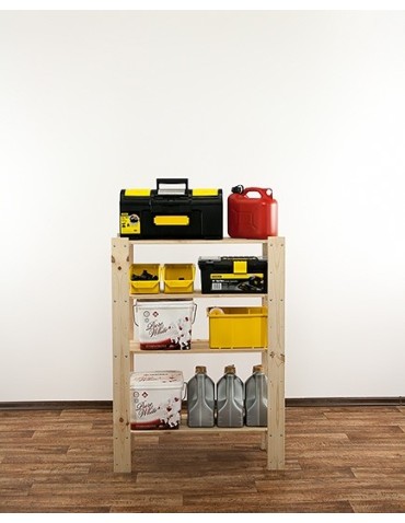 seria MAXI - Regał drewniany do warsztatu Maxi 3L+ z ażurowymi półkami - product 9