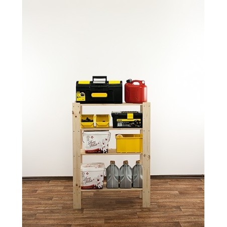 Regał drewniany do warsztatu Maxi 3L+ z ażurowymi półkami
