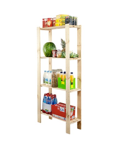 Regał drewniany do piwnicy Maxi 4L ażurowe półki