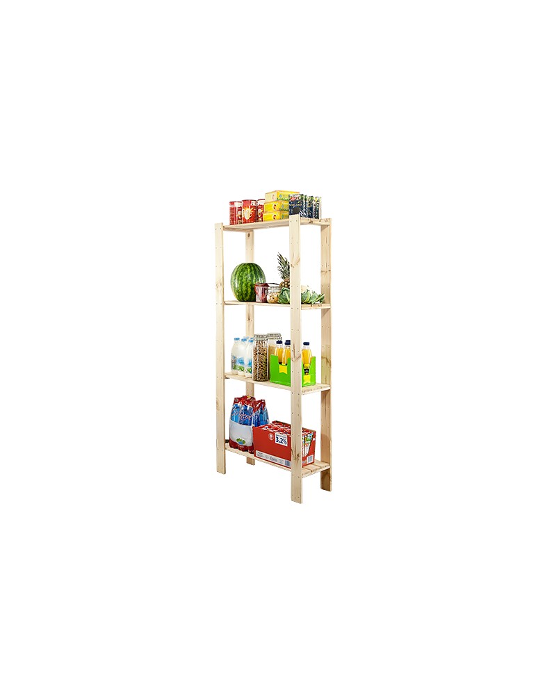 seria MAXI - Regał drewniany do piwnicy Maxi 4L ażurowe półki - produkt MODO24.PL 1