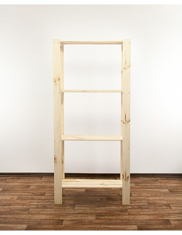 seria MAXI - Regał drewniany do piwnicy Maxi 4L ażurowe półki - product 4