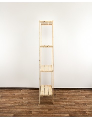 seria MAXI - Regał drewniany do piwnicy Maxi 4L ażurowe półki - product 3