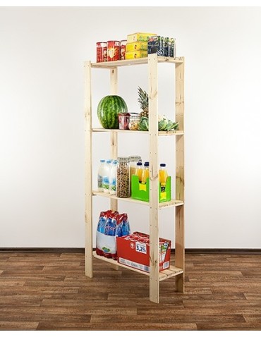 seria MAXI - Regał drewniany do piwnicy Maxi 4L ażurowe półki - product 8