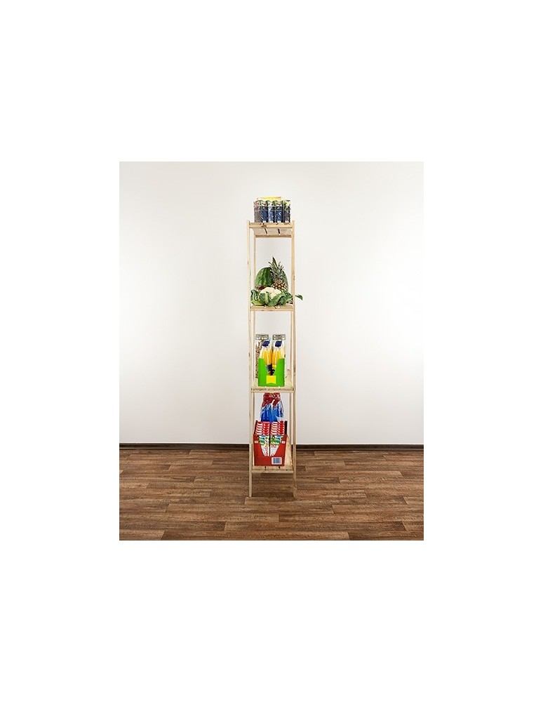 seria MAXI - Regał drewniany do piwnicy Maxi 4L ażurowe półki - product MODO24.PL 7