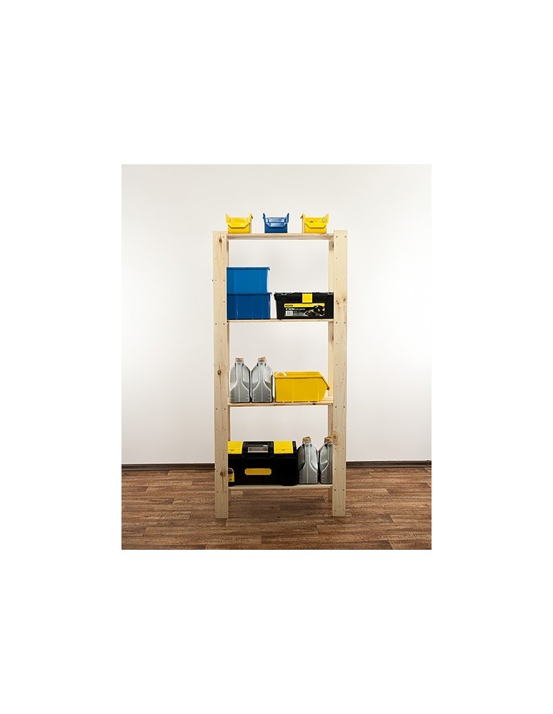 seria MAXI - Regał drewniany do piwnicy Maxi 4L ażurowe półki - product MODO24.PL 9