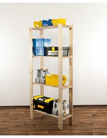 seria MAXI - Regał drewniany do piwnicy Maxi 4L ażurowe półki - product 10