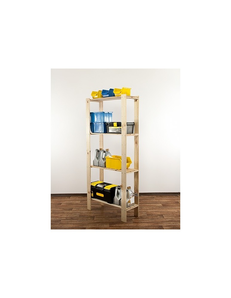 seria MAXI - Regał drewniany do piwnicy Maxi 4L ażurowe półki - product MODO24.PL 10