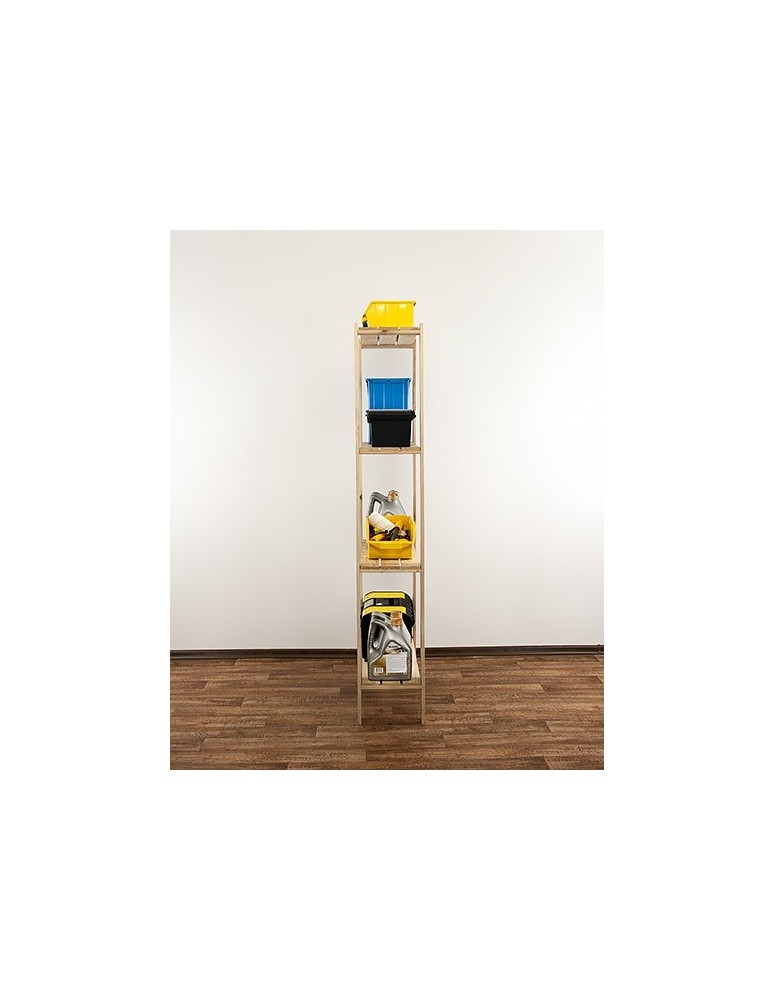 seria MAXI - Regał drewniany do piwnicy Maxi 4L ażurowe półki - product MODO24.PL 11