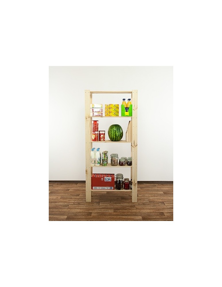 seria MAXI - Regał drewniany modułowy z półką ażurową  Maxi 4L+ - product MODO24.PL 5