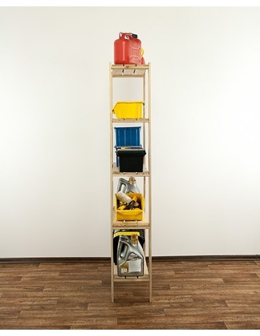 seria MAXI - Regał drewniany modułowy z półką ażurową  Maxi 4L+ - product 7