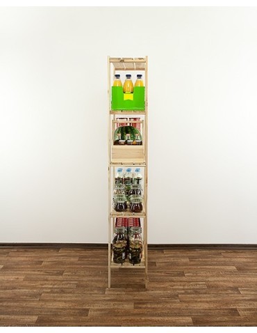 seria MAXI - Regał drewniany modułowy z półką ażurową  Maxi 4L+ - product 10