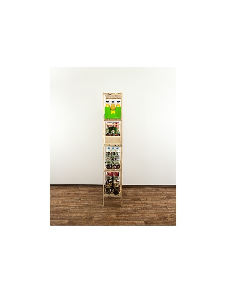 seria MAXI - Regał drewniany modułowy z półką ażurową  Maxi 4L+ - product MODO24.PL 10