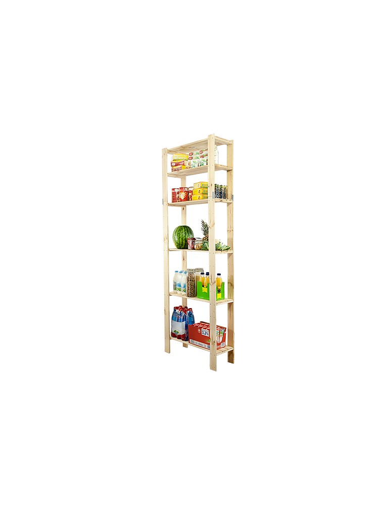 seria MAXI - Regał drewniany do spiżarni z półką ażurową  Maxi 6L - produkt MODO24.PL 1