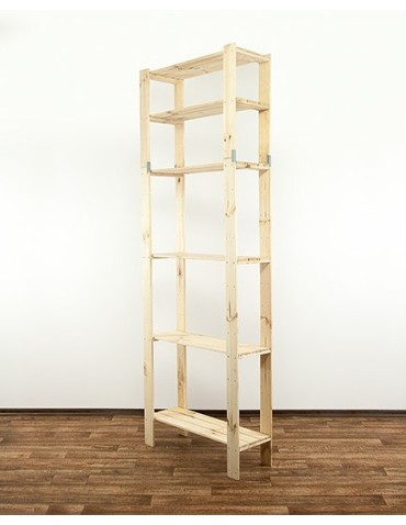 Regał drewniany do spiżarni z półką ażurową  Maxi 6L - product 2