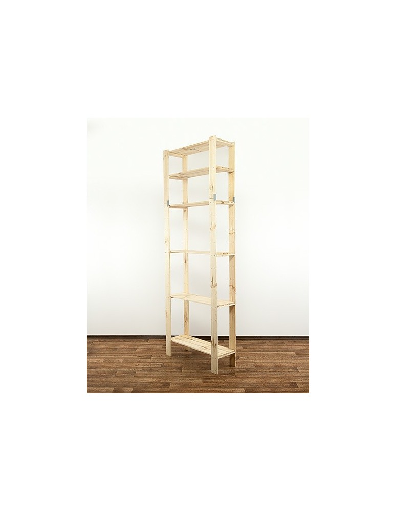 seria MAXI - Regał drewniany do spiżarni z półką ażurową  Maxi 6L - product MODO24.PL 2