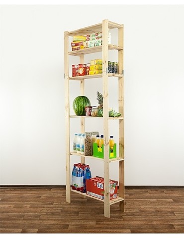 seria MAXI - Regał drewniany do spiżarni z półką ażurową  Maxi 6L - product 6