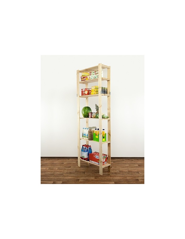 seria MAXI - Regał drewniany do spiżarni z półką ażurową  Maxi 6L - product MODO24.PL 6