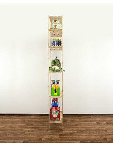 seria MAXI - Regał drewniany do spiżarni z półką ażurową  Maxi 6L - product 8