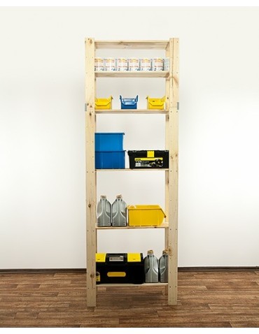 seria MAXI - Regał drewniany do spiżarni z półką ażurową  Maxi 6L - product 9