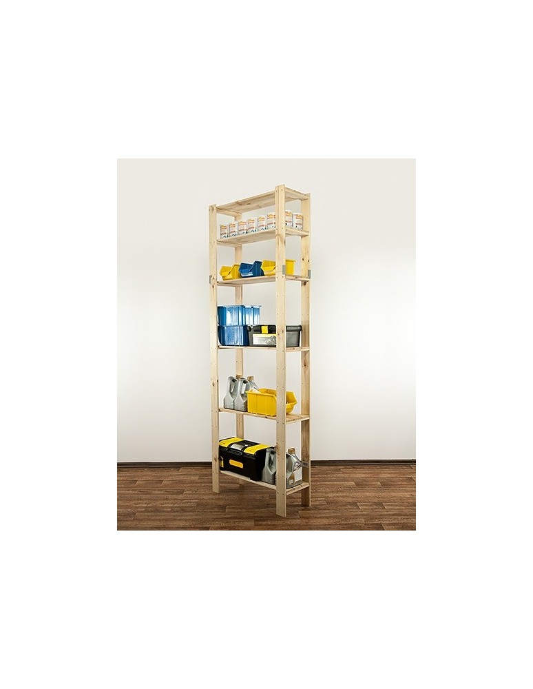 seria MAXI - Regał drewniany do spiżarni z półką ażurową  Maxi 6L - product MODO24.PL 10