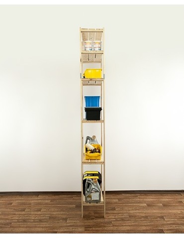 seria MAXI - Regał drewniany do spiżarni z półką ażurową  Maxi 6L - product 11