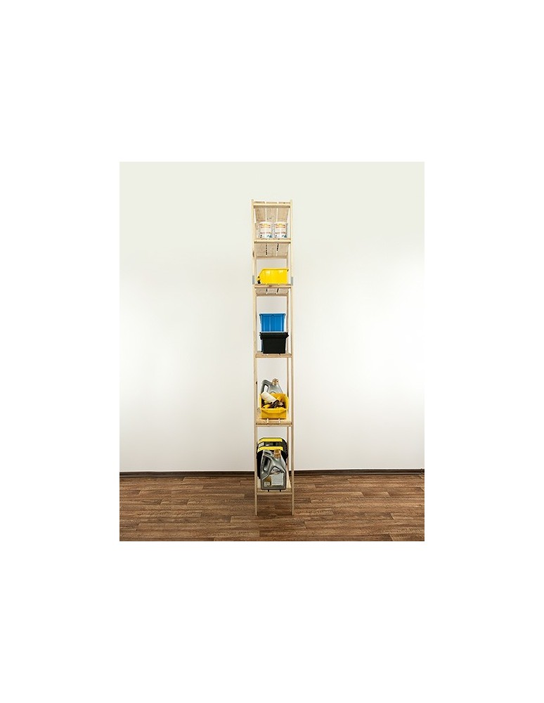 seria MAXI - Regał drewniany do spiżarni z półką ażurową  Maxi 6L - product MODO24.PL 11