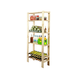 Regał drewniany do zabudowy z półką ażurową  Maxi RW-4L